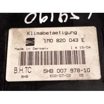 Recambio de mando calefaccion aire acondicionado para seat toledo ii (1m2) 1.9 tdi referencia OEM IAM 1M0820043E  