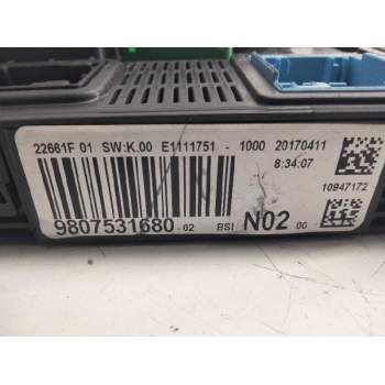 Recambio de centralita bsi para citroën c4 cactus 1.6 blue-hdi fap referencia OEM IAM 9807531680  