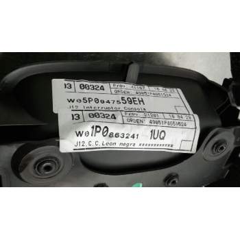 Recambio de consola central para seat leon (1p1) stylance / style referencia OEM IAM 49051P4651524  