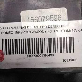Recambio de mando elevalunas delantero derecho para alfa romeo 159 sportwagon (140) 1.9 jtd (m) 16v cat referencia OEM IAM 15607