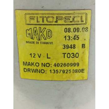 Recambio de faro antiniebla izquierdo para peugeot bipper tepee basis referencia OEM IAM 01357925080  