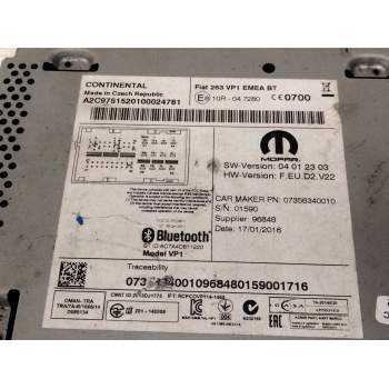 Recambio de sistema audio / radio cd para fiat doblo cargo (263_) 1.3 d multijet referencia OEM IAM 07356340010  