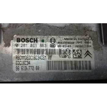 Recambio de centralita motor uce para citroën c4 berlina vtr plus referencia OEM IAM 0281011863 9681377280 EDC16C34