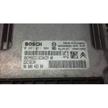 Recambio de centralita motor uce para citroën c3 hdi 92 exclusive referencia OEM IAM 0281011804 9660942380 EDC16C34