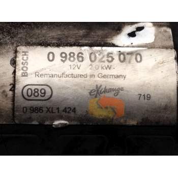 Recambio de motor arranque para seat toledo (kg3) 1.6 tdi referencia OEM IAM 0986025070  
