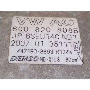 Recambio de compresor aire acondicionado para volkswagen polo (9n3) highline referencia OEM IAM 6Q0820808B  