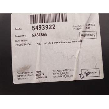 Recambio de guarnecido puerta trasera derecha para bmw serie 1 lim. (f20/f21) referencia OEM IAM 7271980  