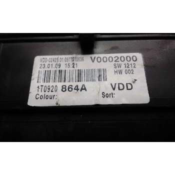 Recambio de cuadro instrumentos para volkswagen caddy ka/kb (2k) kombi referencia OEM IAM 1T0920864A  