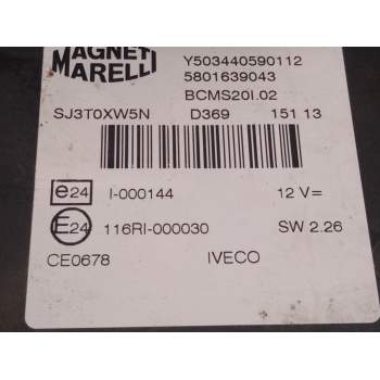 Recambio de caja fusibles para iveco daily v furgoneta 29s13, 29l13, 35c13, 35s13, 40c13, 40s13 referencia OEM IAM 5801639043  