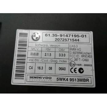Recambio de centralita comfort para bmw serie 1 berlina (e81/e87) 118d referencia OEM IAM 914719501  