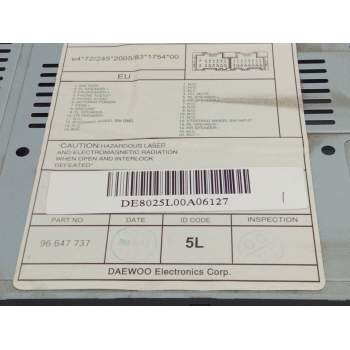 Recambio de sistema audio / radio cd para chevrolet epica 2.0 diesel cat referencia OEM IAM 96647737  