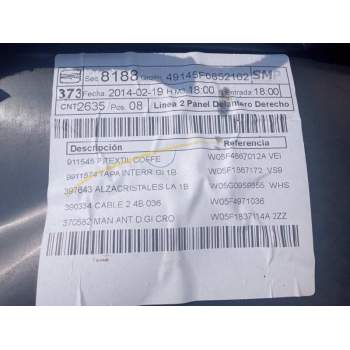 Recambio de guarnecido puerta delantera derecha para seat leon st (5f8) reference referencia OEM IAM 5F4867012 5F4867132 