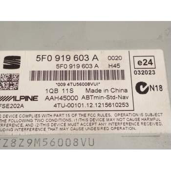 Recambio de sistema navegacion gps para seat leon (5f1) style referencia OEM IAM 5F0919603  