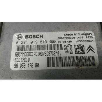 Recambio de centralita motor uce para citroën c3 collection referencia OEM IAM 0281019819 9805947680 EDC17C10