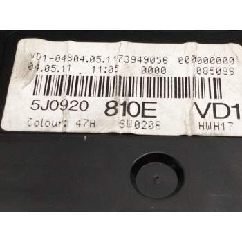 Recambio de cuadro instrumentos para skoda fabia (5j2 ) 1.2 referencia OEM IAM 5J0920810E  