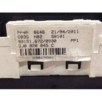 Recambio de mando calefaccion aire acondicionado para skoda fabia (5j2 ) 1.2 referencia OEM IAM 5J0820045C  