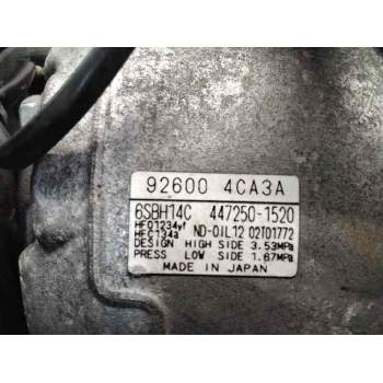 Recambio de compresor aire acondicionado para nissan x-trail (t32) 1.6 dci turbodiesel cat referencia OEM IAM 4472501520 926004C