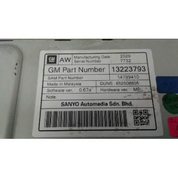 Recambio de sistema audio / radio cd para opel insignia berlina excellence referencia OEM IAM 13223793  