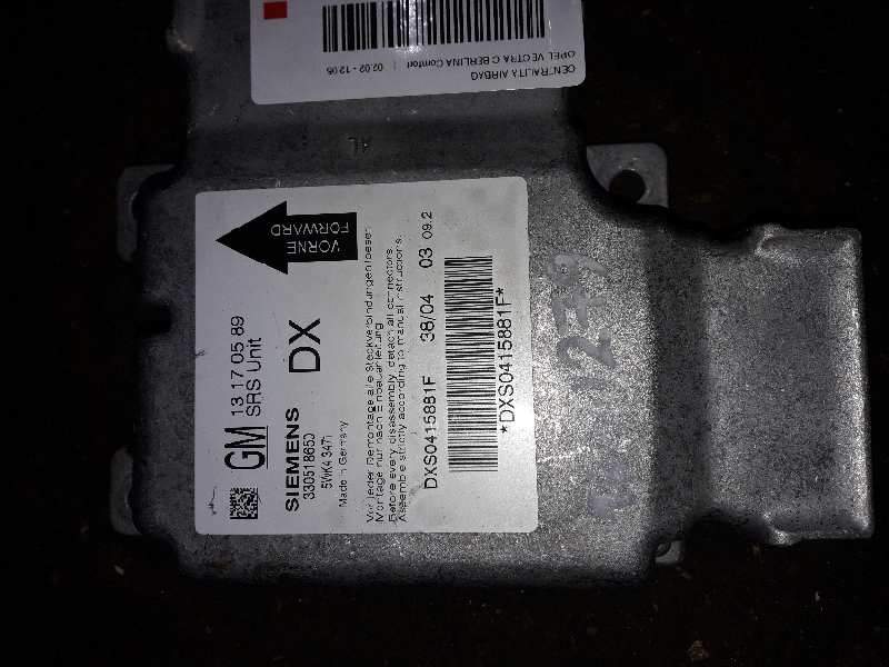 Recambio de centralita airbag para opel vectra c berlina comfort referencia OEM IAM   