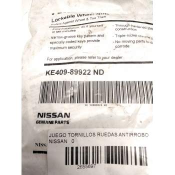 Recambio de juego tornillos ruedas para nissan referencia OEM IAM KE40989922ND  