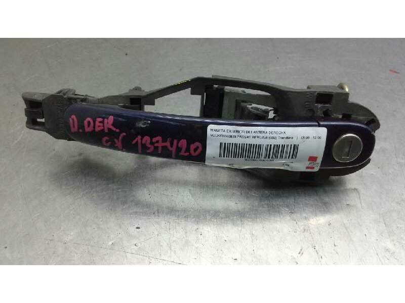 Recambio de maneta exterior delantera derecha para volkswagen passat berlina (3b2) trendline referencia OEM IAM 3B0837207  