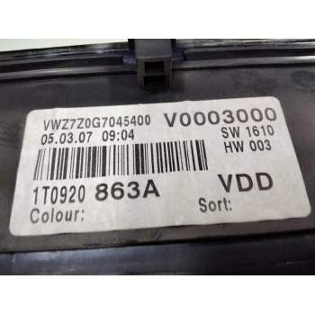 Recambio de cuadro instrumentos para volkswagen caddy ka/kb (2k) 1.9 tdi referencia OEM IAM   