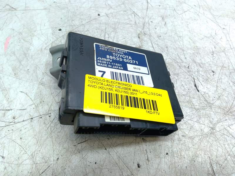 Recambio de modulo electronico para toyota land cruiser van (_j15_) 3.0 d4d 4wd (kdj155, kdj150) referencia OEM IAM 8953360271  