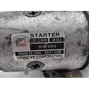 Recambio de motor arranque para hyundai tucson (jm) 2.0 crdi cat referencia OEM IAM 3610027010 031013190 