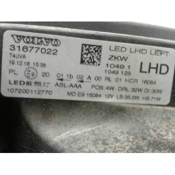 Recambio de faro izquierdo para volvo v40 2.0 diesel cat referencia OEM IAM 31677022  