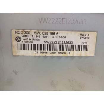 Recambio de sistema audio / radio cd para volkswagen golf plus (5m1) 2.0 tdi referencia OEM IAM 5M0035186A  