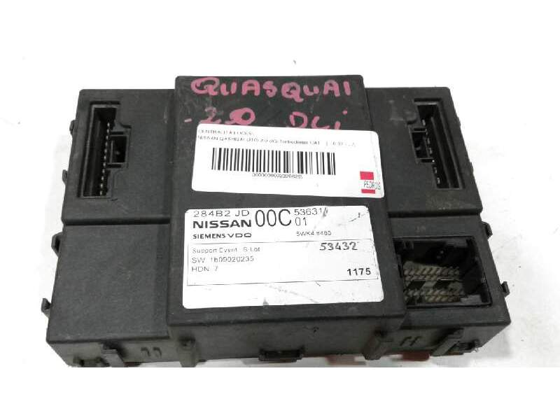 Recambio de centralita luces para nissan qashqai (j10) 2.0 dci turbodiesel cat referencia OEM IAM 284B2JD00C 53631 5WK46485