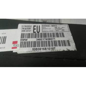 Recambio de airbag lateral delantero derecho para bmw serie 3 berlina (e46) 320d referencia OEM IAM 348217438071  