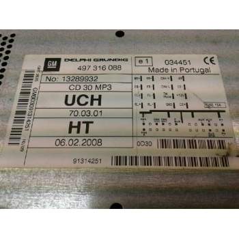 Recambio de sistema audio / radio cd para opel zafira b edition referencia OEM IAM 497316088 13289932 