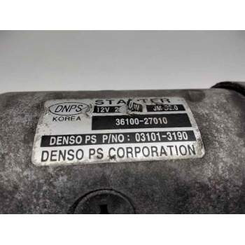 Recambio de motor arranque para kia sportage ex referencia OEM IAM 3610027010 031013190 