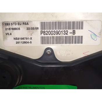 Recambio de cuadro instrumentos para nissan primastar (x83) 2.5 dci diesel cat referencia OEM IAM P8200390132B  