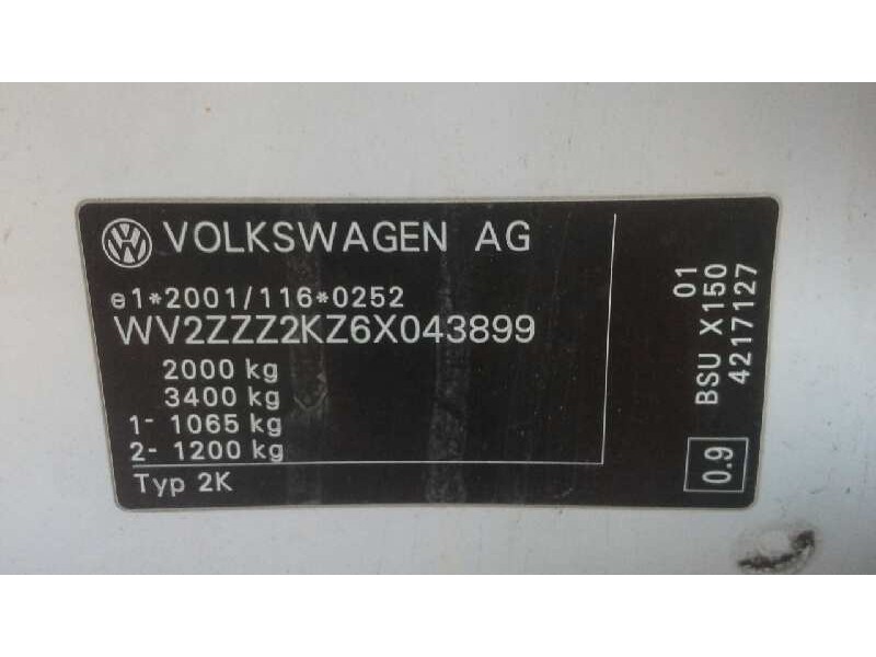 volkswagen caddy ka/kb (2k) del año 2006