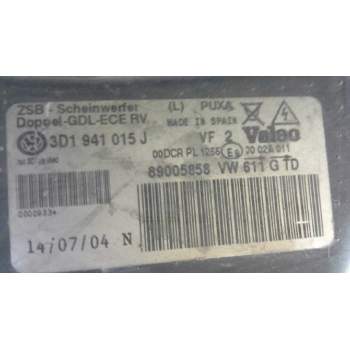 Recambio de faro izquierdo para volkswagen phaeton (3d2/3d8) tdi v10 (5 asientos) referencia OEM IAM 3D1941015J  