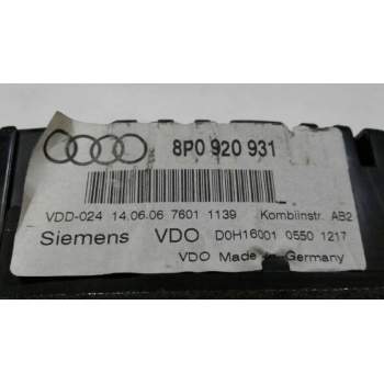 Recambio de cuadro instrumentos para audi a3 (8p) 2.0 tdi ambiente (dpf) (125kw) referencia OEM IAM 8P0920931EX  