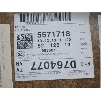Recambio de guarnecido puerta delantera derecha para bmw serie 5 lim. (f10) 520d referencia OEM IAM 5571718  