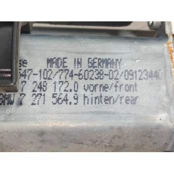 Recambio de elevalunas trasero derecho para bmw serie 5 lim. (f10) 520d referencia OEM IAM 72481720  