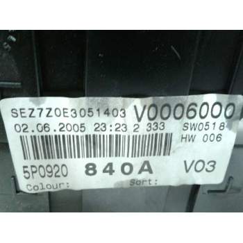 Recambio de cuadro instrumentos para seat toledo (5p2) stylance / style referencia OEM IAM 5P0920804BX  