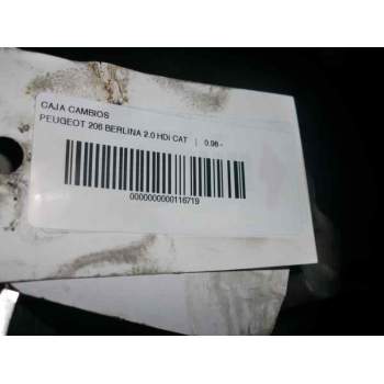 Recambio de caja cambios para peugeot 206 berlina 2.0 hdi cat referencia OEM IAM 20DM18  