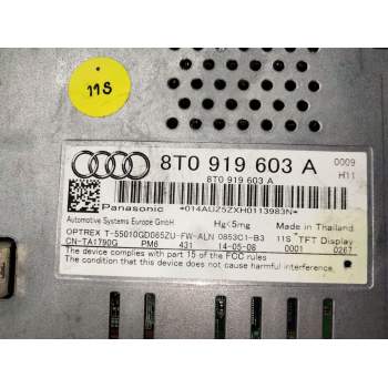 Recambio de pantalla multifuncion para audi a4 b8 avant (8k5) 2.0 tdi referencia OEM IAM 8T0919603A  