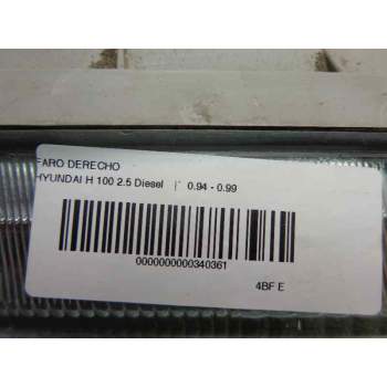 Recambio de faro derecho para hyundai h 100 2.5 diesel referencia OEM IAM   