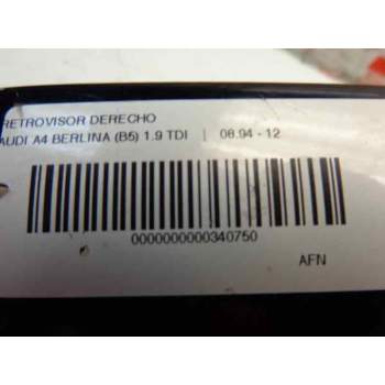 Recambio de retrovisor derecho para audi a4 berlina (b5) 1.9 tdi referencia OEM IAM   