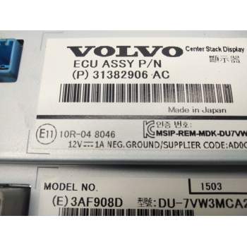 Recambio de pantalla multifuncion para volvo v40 cross country referencia OEM IAM 31382906AC  