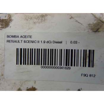Recambio de bomba aceite para renault scenic ii 1.9 dci diesel referencia OEM IAM   