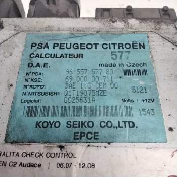 Recambio de centralita check control para citroën c2 1.4 hdi referencia OEM IAM 9655757780  