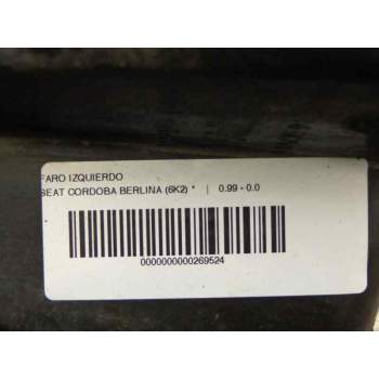 Recambio de faro izquierdo para seat ibiza (6k) 1.6 referencia OEM IAM   
