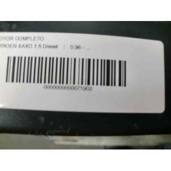 Recambio de motor completo para citroën saxo 1.5 diesel referencia OEM IAM VJX  3655